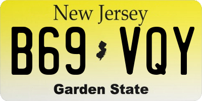 NJ license plate B69VQY