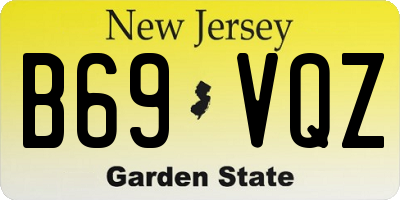 NJ license plate B69VQZ