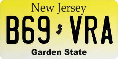NJ license plate B69VRA
