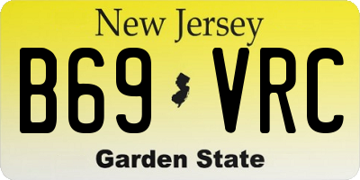 NJ license plate B69VRC