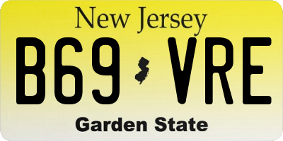 NJ license plate B69VRE