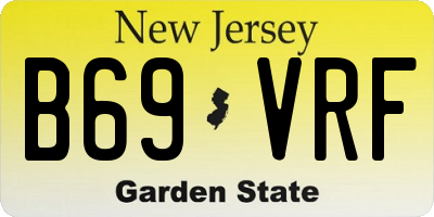 NJ license plate B69VRF