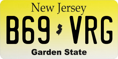 NJ license plate B69VRG