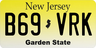 NJ license plate B69VRK