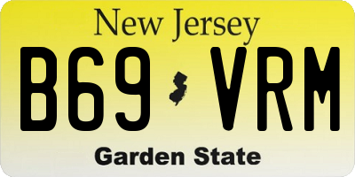 NJ license plate B69VRM