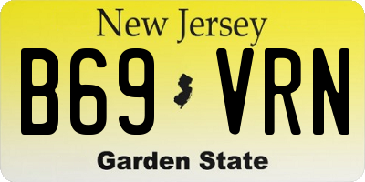 NJ license plate B69VRN