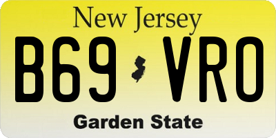 NJ license plate B69VRO