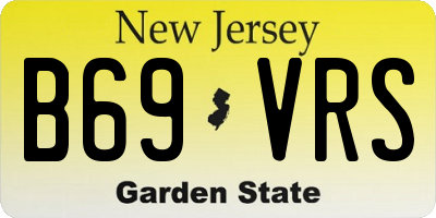 NJ license plate B69VRS