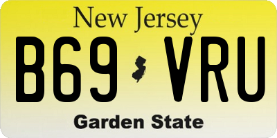 NJ license plate B69VRU