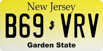 NJ license plate B69VRV