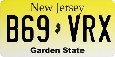 NJ license plate B69VRX