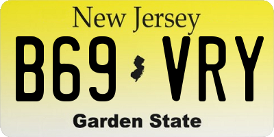 NJ license plate B69VRY