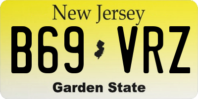 NJ license plate B69VRZ