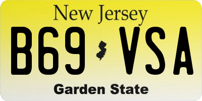 NJ license plate B69VSA