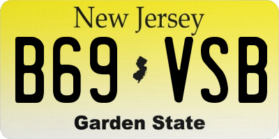 NJ license plate B69VSB