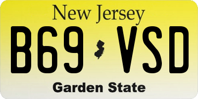 NJ license plate B69VSD