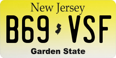 NJ license plate B69VSF