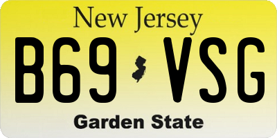 NJ license plate B69VSG