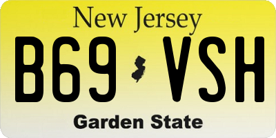 NJ license plate B69VSH