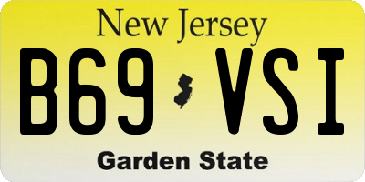 NJ license plate B69VSI