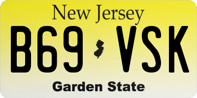 NJ license plate B69VSK