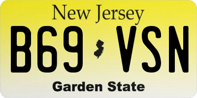 NJ license plate B69VSN