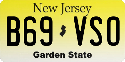 NJ license plate B69VSO
