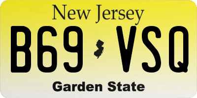 NJ license plate B69VSQ