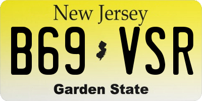 NJ license plate B69VSR
