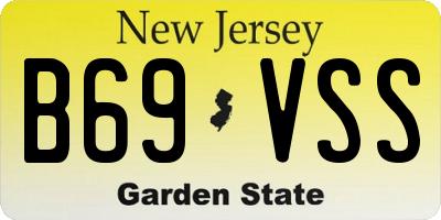 NJ license plate B69VSS