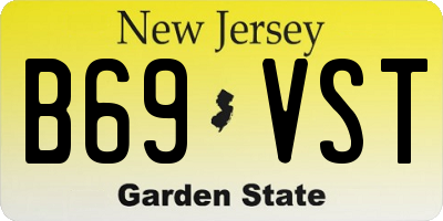 NJ license plate B69VST