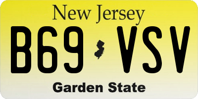 NJ license plate B69VSV