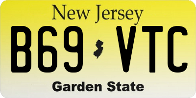 NJ license plate B69VTC