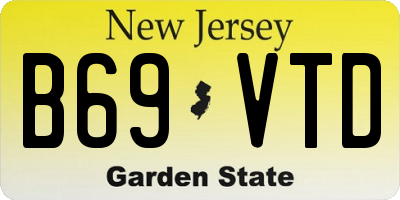 NJ license plate B69VTD