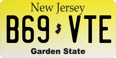 NJ license plate B69VTE
