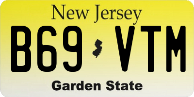 NJ license plate B69VTM