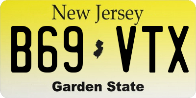 NJ license plate B69VTX
