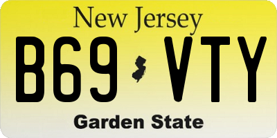 NJ license plate B69VTY