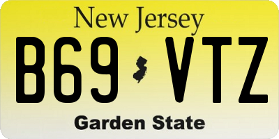 NJ license plate B69VTZ