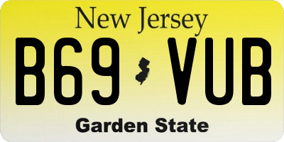 NJ license plate B69VUB