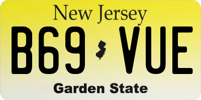 NJ license plate B69VUE