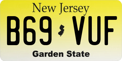 NJ license plate B69VUF