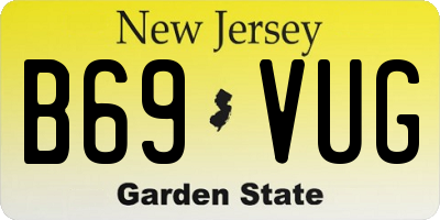 NJ license plate B69VUG