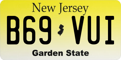 NJ license plate B69VUI