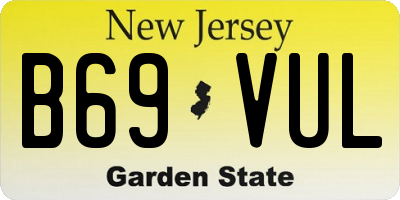 NJ license plate B69VUL