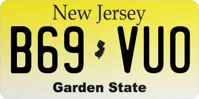 NJ license plate B69VUO