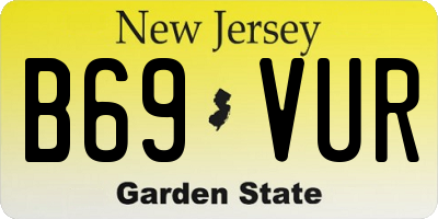 NJ license plate B69VUR