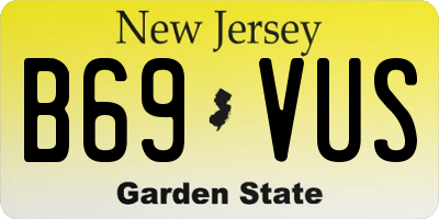 NJ license plate B69VUS