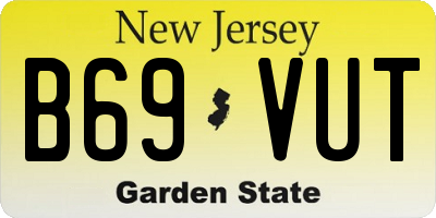 NJ license plate B69VUT