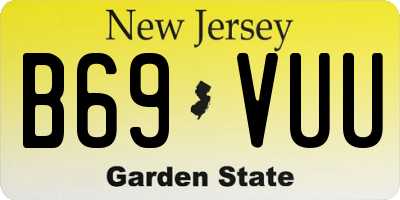 NJ license plate B69VUU
